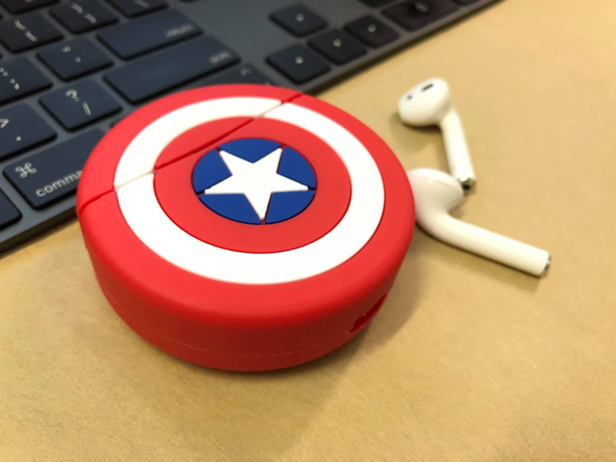 BAO CASE SILICON VỎ ỐP SILICON BẢO VỆ CHO TAI NGHE AIRPODS 1, AIRPODS 2 SIÊU ANH HÙNG AVENGERS