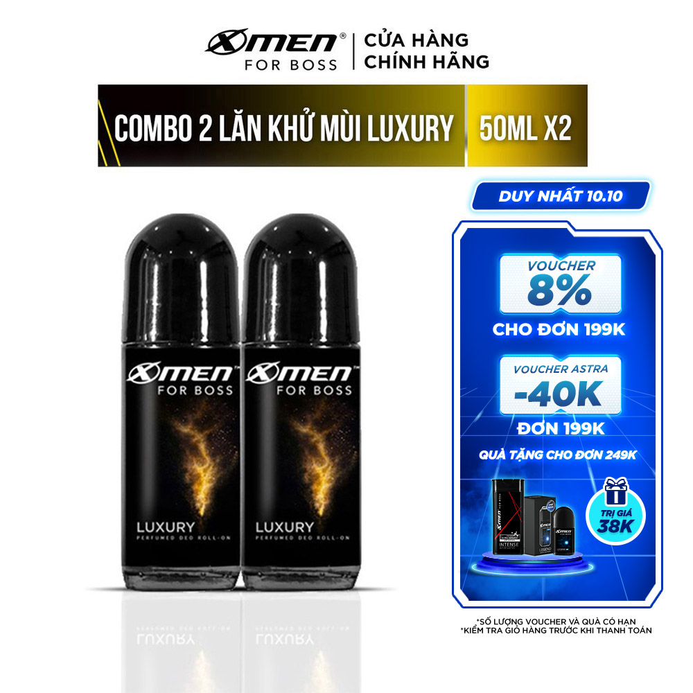 Combo 2 Lăn khử mùi Xmen For Boss Hương Luxury Sang Trọng 50ml/chai