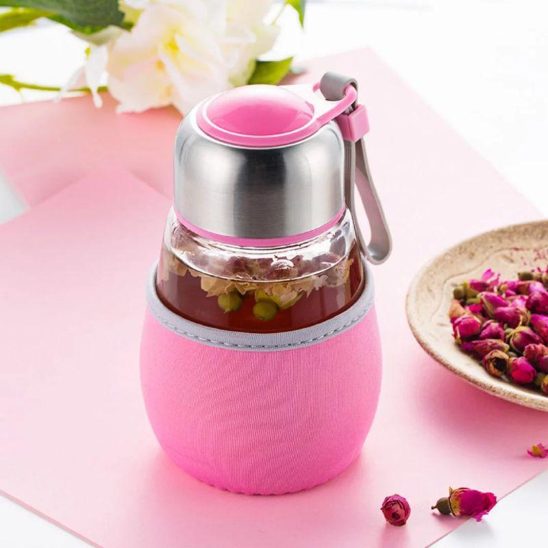 BÌNH ĐỰNG NƯỚC UỐNG BẰNG THỦY TINH 400ML CHO HỌC SINH, SINH VIÊN, DÂN VĂN PHÒNG
