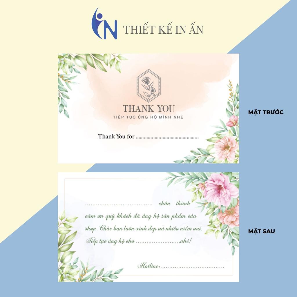 Hộp 100 card cám ơn, card Thank you họa tiết cute (12 mẫu) dành riêng cho shop bán hàng online