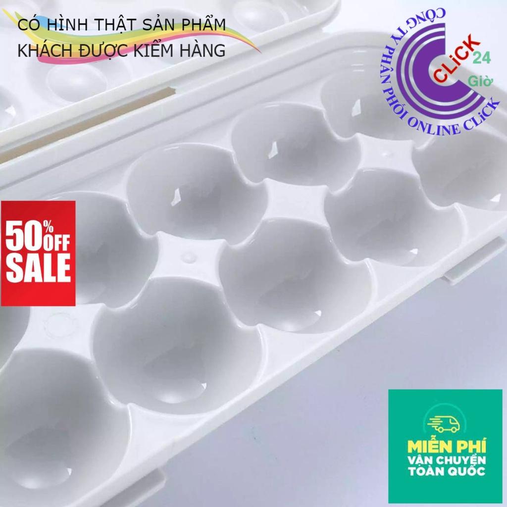 Combo 2 Hộp Đựng Trứng 12 Ngăn Có Khóa Cài Không Sợ Rơi, Nắp Đậy Kín Rất Dầy, Bảo Quản Trứng Lâu - Hàng Cao Cấp