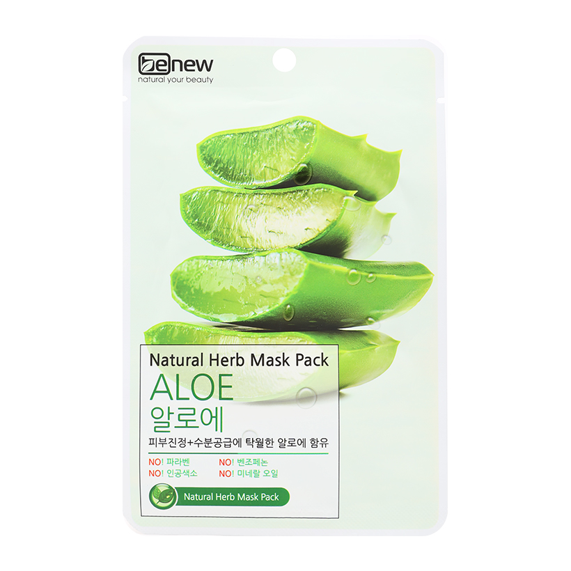 Bộ 10 miếng đắp mặt nạ Benew Natural Herb Mask Pack - Aloe