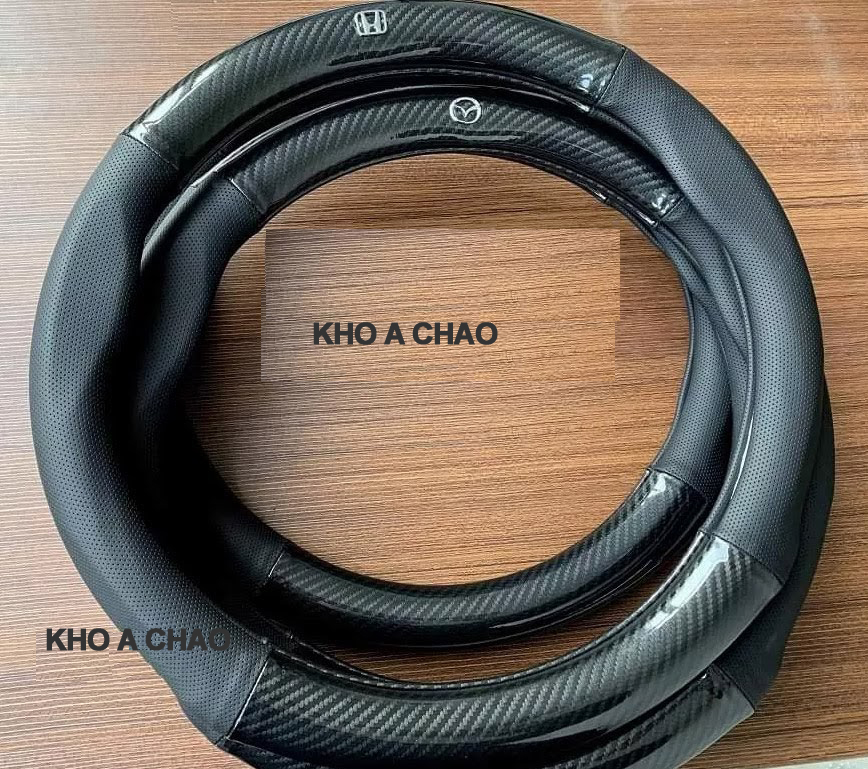 BỌC VÔ LĂNG CACBON, DA CACBON, bọc vô lăng ô tô, bao tay lái xe hơi, size cho mọi ô tô con