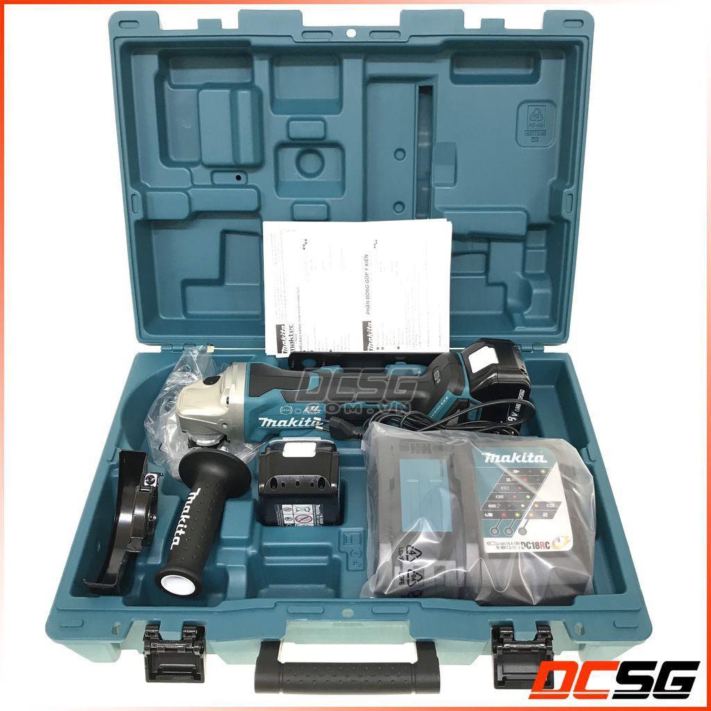 Máy mài góc 125mm dùng pin 18V Makita DGA508RTE