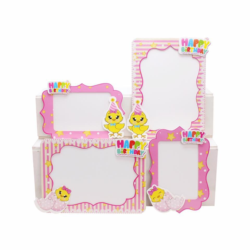 Set 2 khung trang trí sinh nhật cho bé
