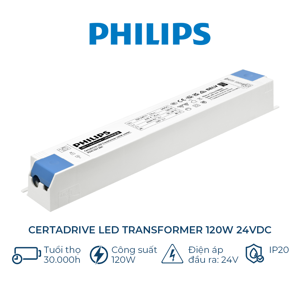 Nguồn LED dây Philips Economic LED Transformer - Công suất
