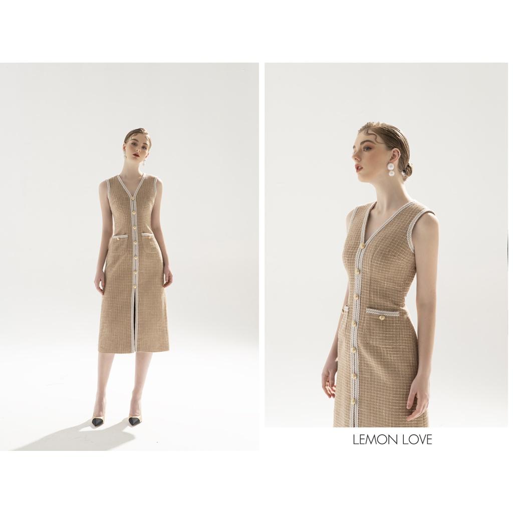 Đầm tweed dáng dài LemonLove