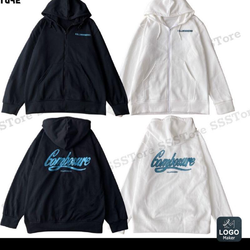 Áo khoác nỉ 2 lớp unisex nam nữ_Mẫu áo hoodie Ulzzang form rộng khoá zip,nón to chùm đầu đủ 3 màu thời trang thu dông