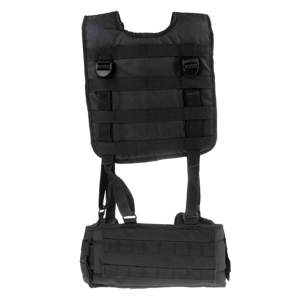 Molle Combat Vest with Battle Belt Hunting Harness Plate Carrier Chest Rig