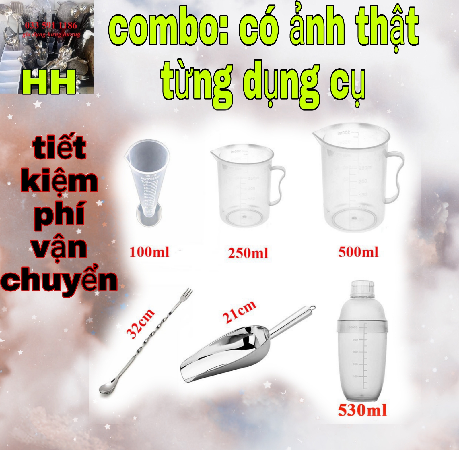 Combo Bộ 6 Dụng Cụ Pha Chế