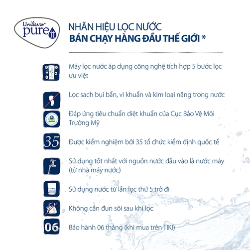 Máy Lọc Nước Unilever Pureit Excella Không Dùng Điện - Hàng Chính Hãng