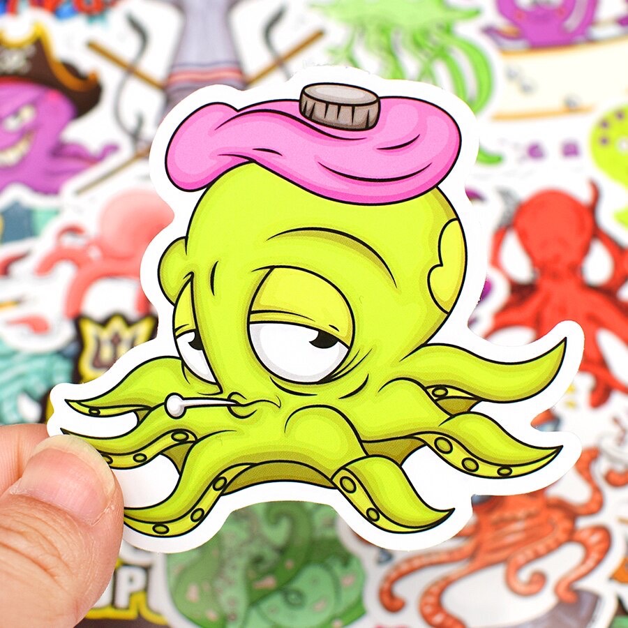 Set 60 Sticker Bạch Tuộc