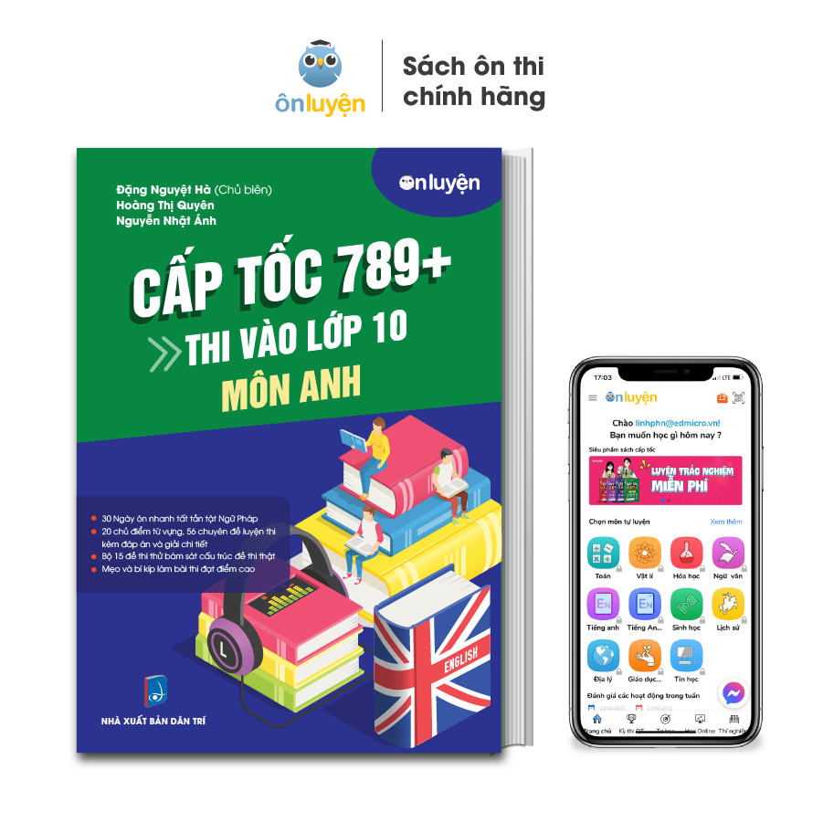 Sách thi vào 10 -  Cấp tốc 789+ môn Tiếng Anh