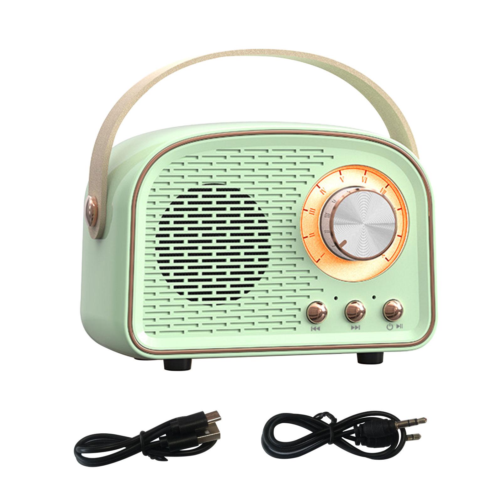 Cổ điển thời trang cũ retro bluetooth 5.0 loa máy nghe nhạc không dây di động di động loa cổ điển cổ điển âm thanh âm thanh nổi trang trí Color: Pink
