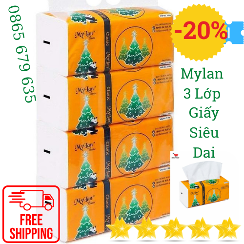 Giấy Rút Gấu Thông MyLan 3 Lớp , Giấy ăn Gấu Trúc, Khăn Giấy Cây Thông