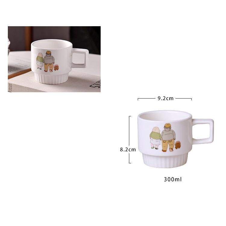 Cốc uống cafe, cốc sứ uống trà ý nghĩa bên nhau trọn đời 300ml
