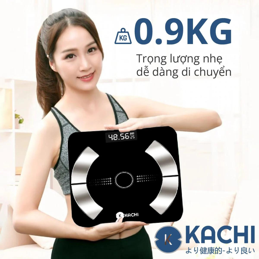 Cân Điên Tử Bluetooth Phân Tích Chỉ Số Cơ Thể Kachi MK223