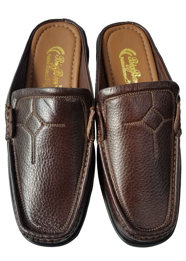 Dép Bít Mũi Nam Da Bò Thật Cao Cấp HKT342