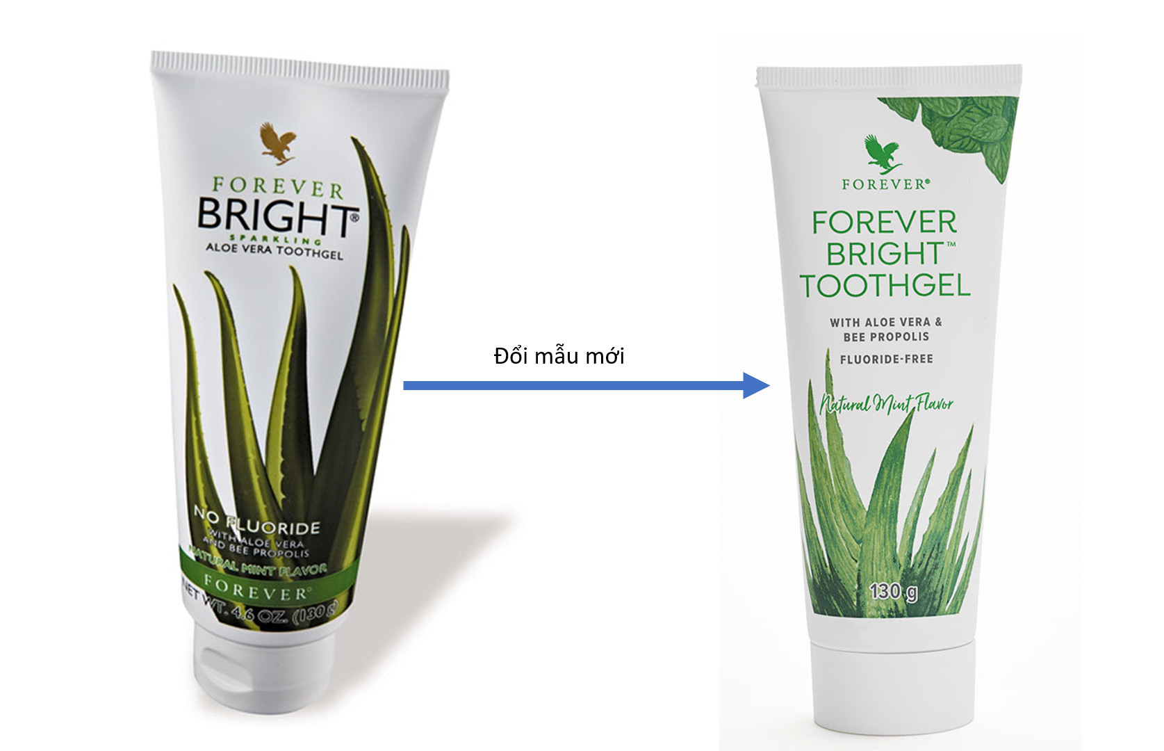 Combo Sáp khử mùi không chứa muối nhôm Aloe Ever – Shield (#067) và Kem Đánh Răng Lô Hội Forever Bright Toothgel (#028)