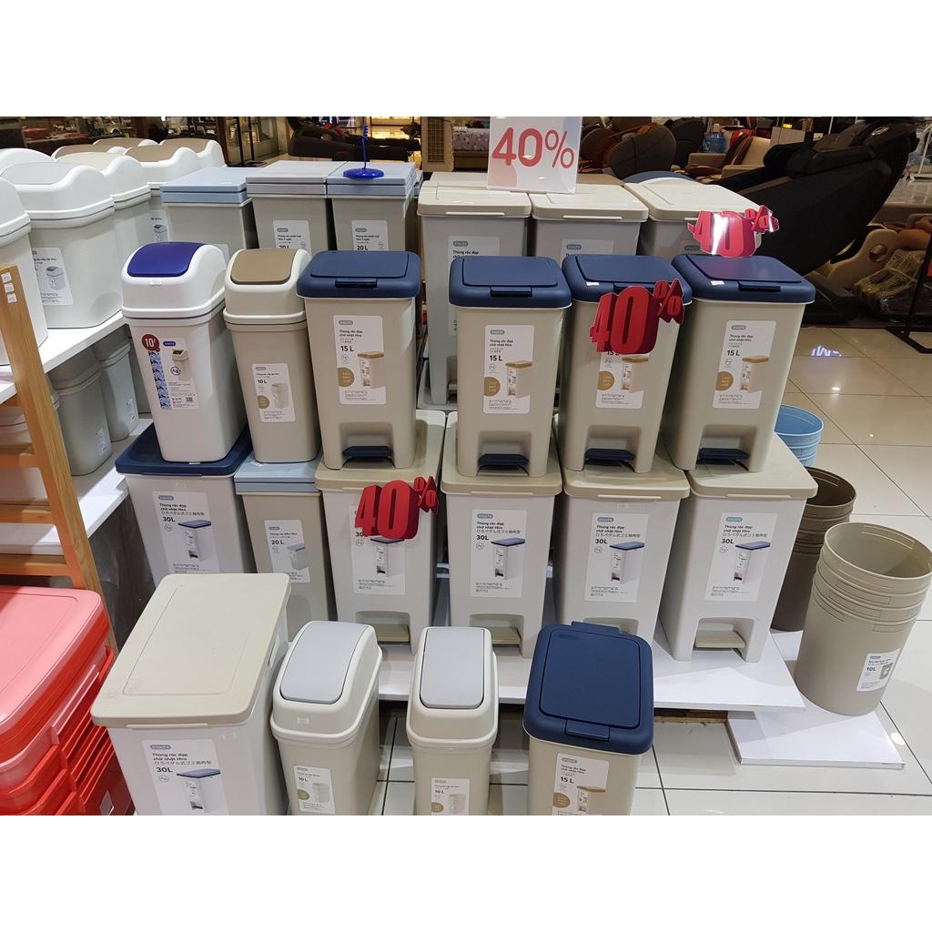 Thùng rác đạp chữ nhật Hiro 30L - Chính hãng INOCHI