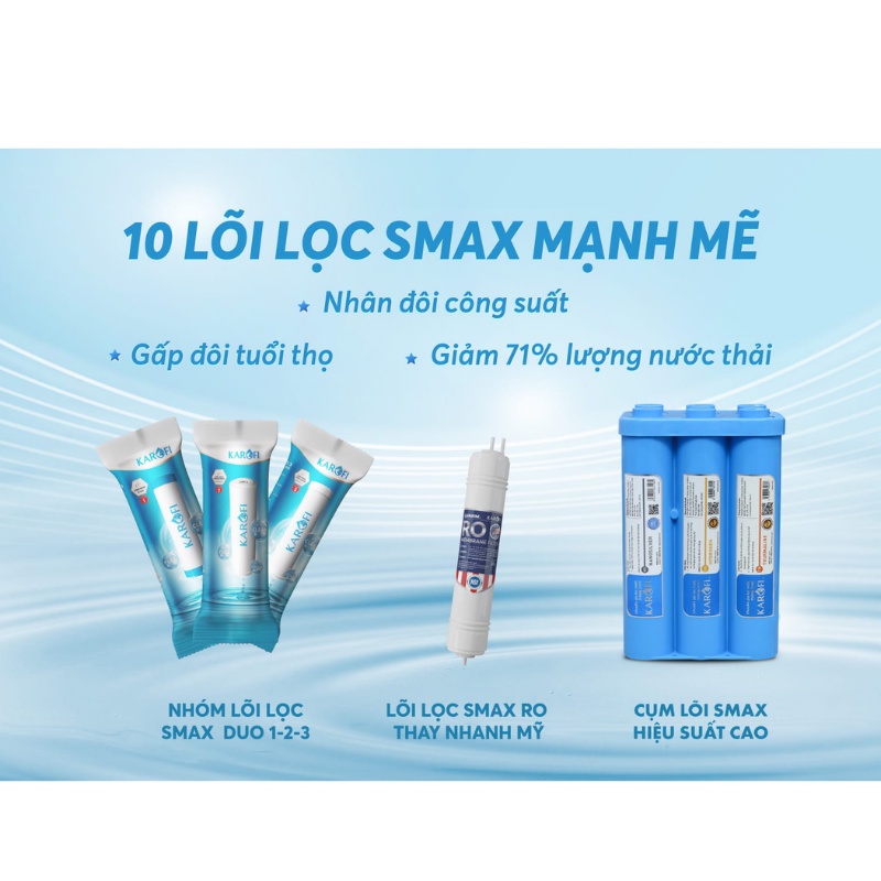 Máy Lọc Nước Nóng Lạnh Karofi KAD-R38 - 10 Lõi Lọc - Hàng Chính Hãng