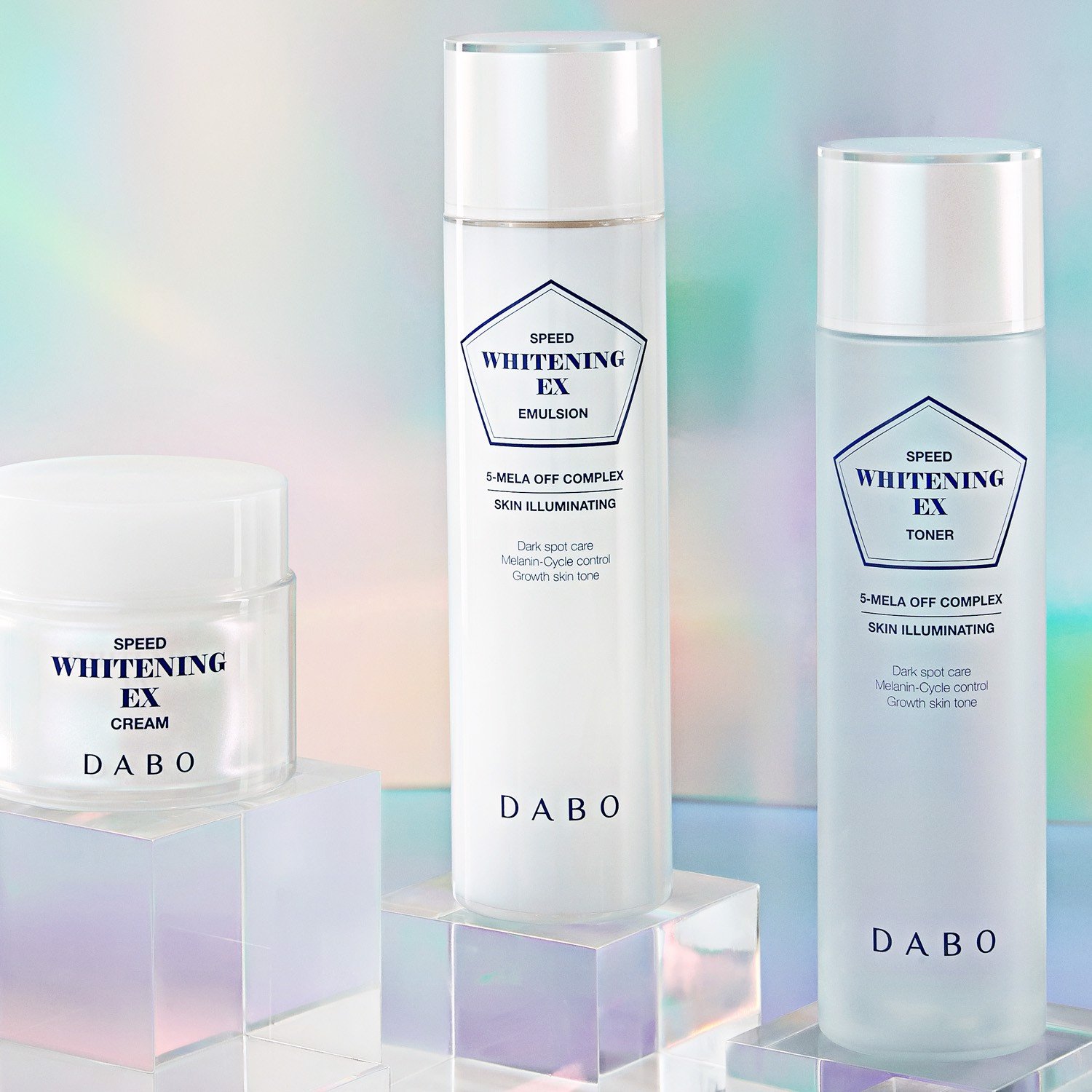 Kem dưỡng trắng da mặt nhanh, làm mờ vết nám, thâm đốm Dabo Speed Whitening Ex Cream Hàn Quốc 50ml tặng móc khóa - Kem đêm