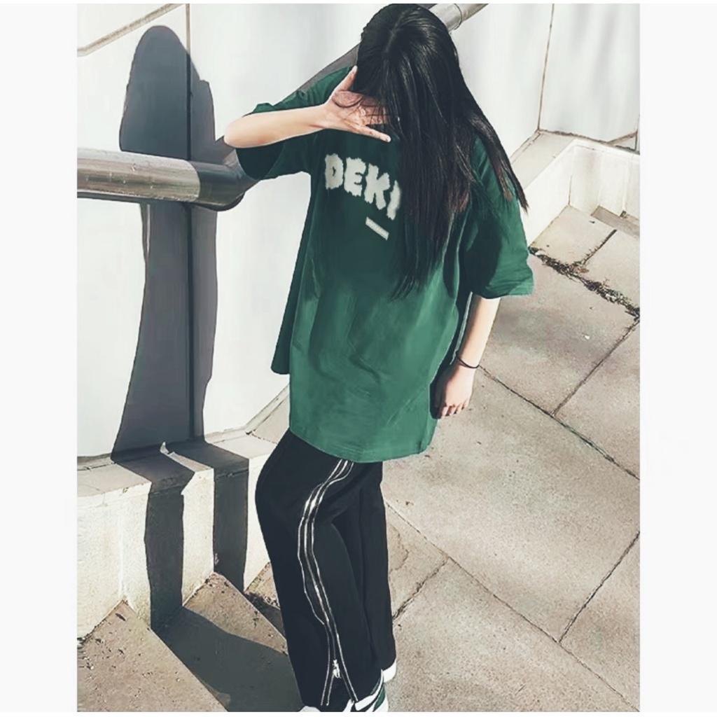 Áo thun phông rộng dài tay lỡ giấu quần nam nữ unisex UNDERBROKEN Xanh Lá 100% Cotton hàng Hottrend Kanimi