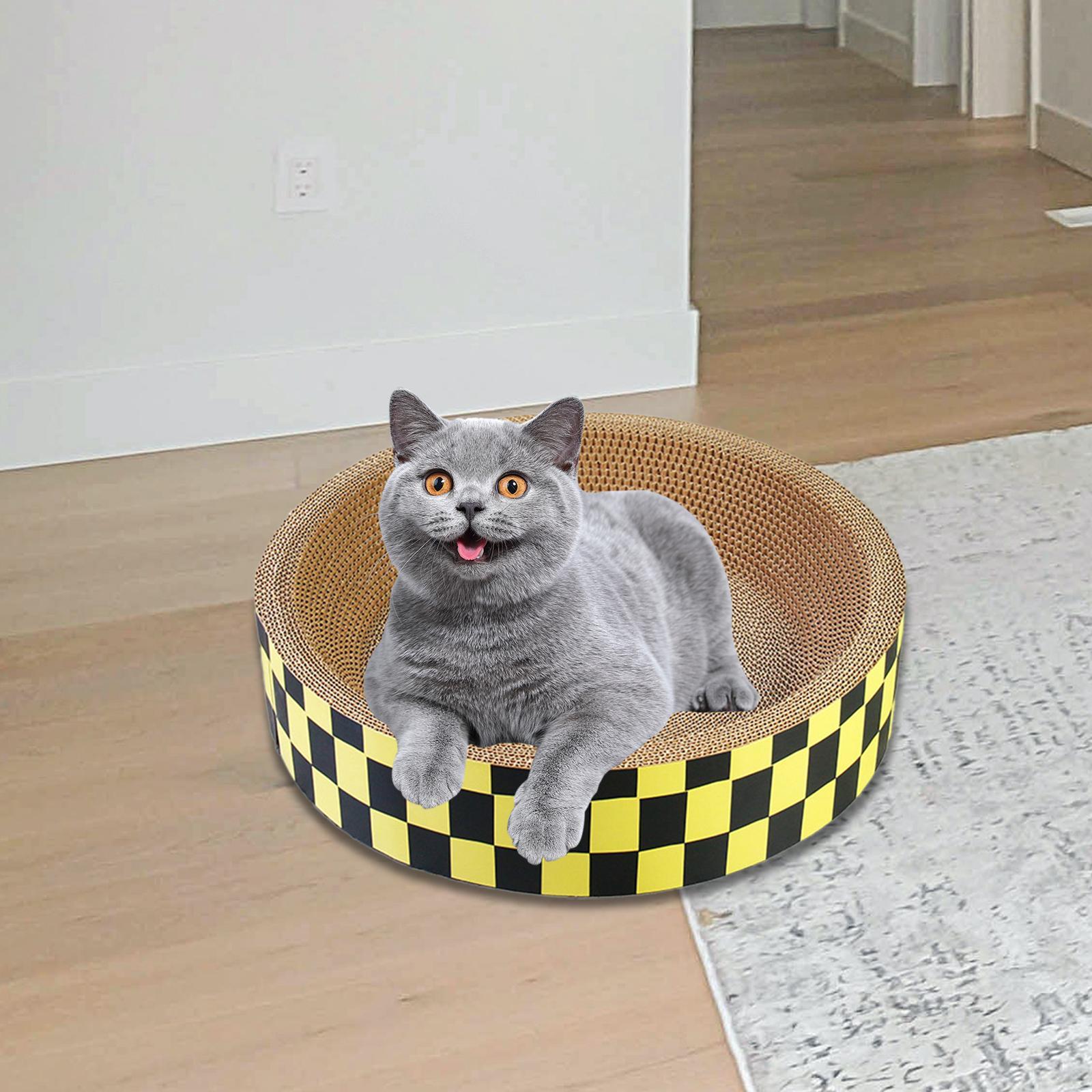 Cat Scratcher Kitty Training Toy Cat Scratch Pad Grind Claws Lounge Cat Beds