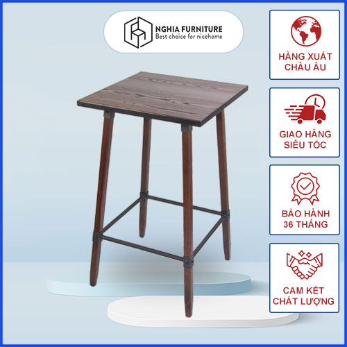 Bàn bar cao phong cách Châu Âu Tia Table 04 phù hợp bàn ngoài ban công, quá rượu, cafe