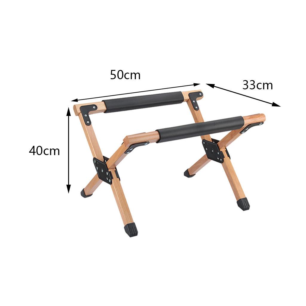 Portable Camping Rack with Bag Storage Shelf Triangle Rack Solid Beech