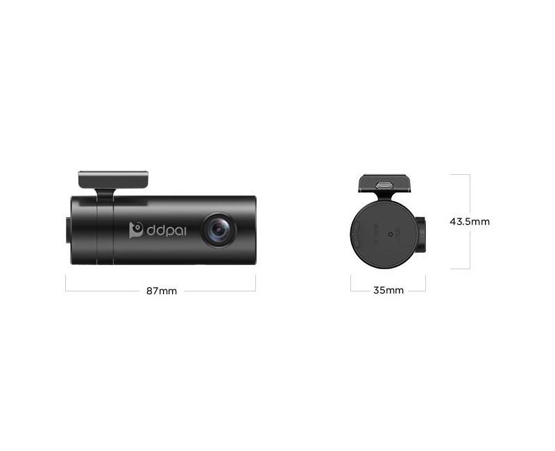 DDPai MINI Camera hành trình độ nét cao, tích hợp kết nối Wifi không dây Full HD. Hàng nhập khẩu