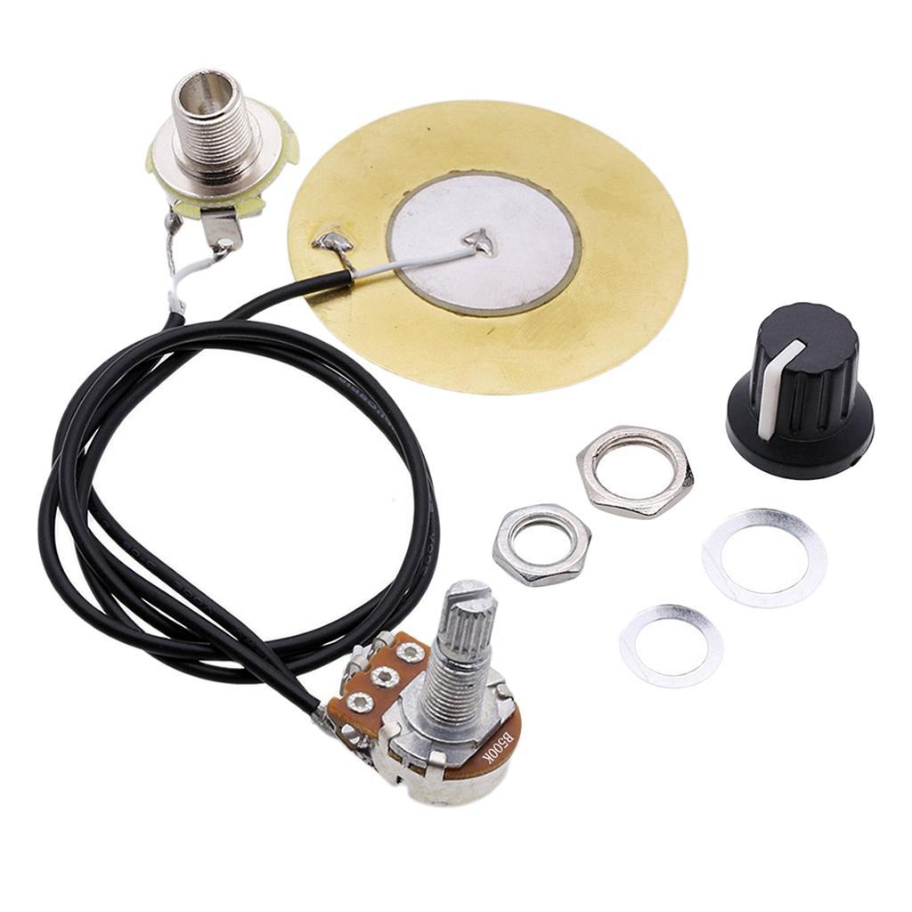 2x 6.35mm Pickup Piezo Transducer for Acoustic Guitar Ukulele Box