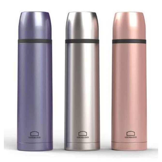 Bình giữ nhiệt Lock&Lock 500ml Vienna LHC1430 - Hàng chính hãng, miệng bình rộng, nắp dùng làm cốc nước uống - Hapos