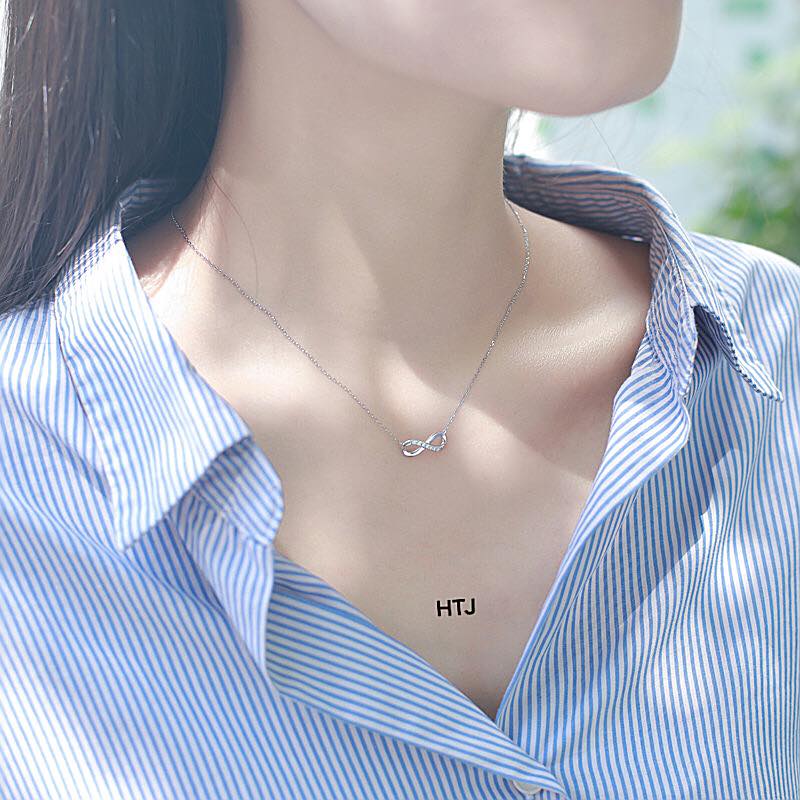 Dây chuyền nữ mặt vô cực chất liệu bạc s925 MS6