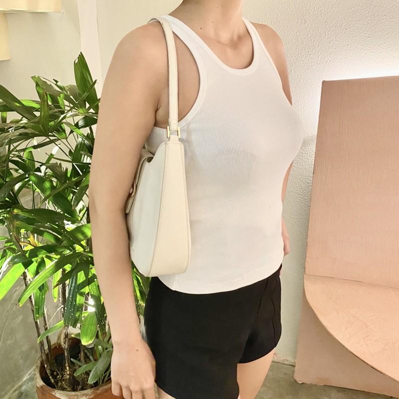 Áo ba lỗ cộc tay kiểu ôm thun gân nữ co dãn - 6 màu - AUDREY STUDIO