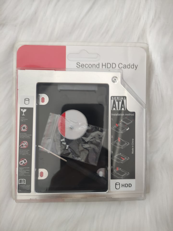 Second HDD Caddy Bay - Lắp ổ cứng thứ 2 cho laptop - CaddyPay dầy 12,7mm- hàng chính hãng