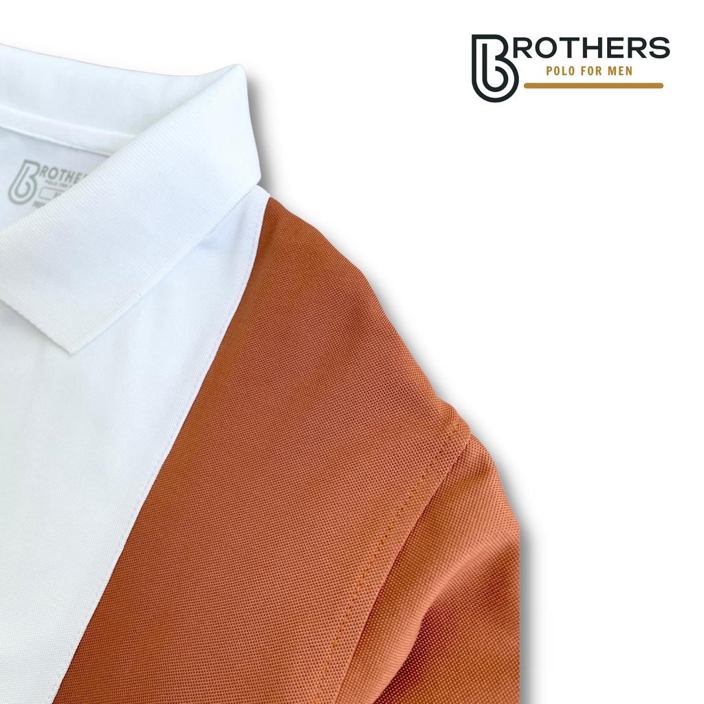 Áo thun POLO nam DOLI phối dọc mới, cổ trụ bẻ, vải cá sấu cotton cao cấp, phom chuẩn, trẻ trung - BROTHERS