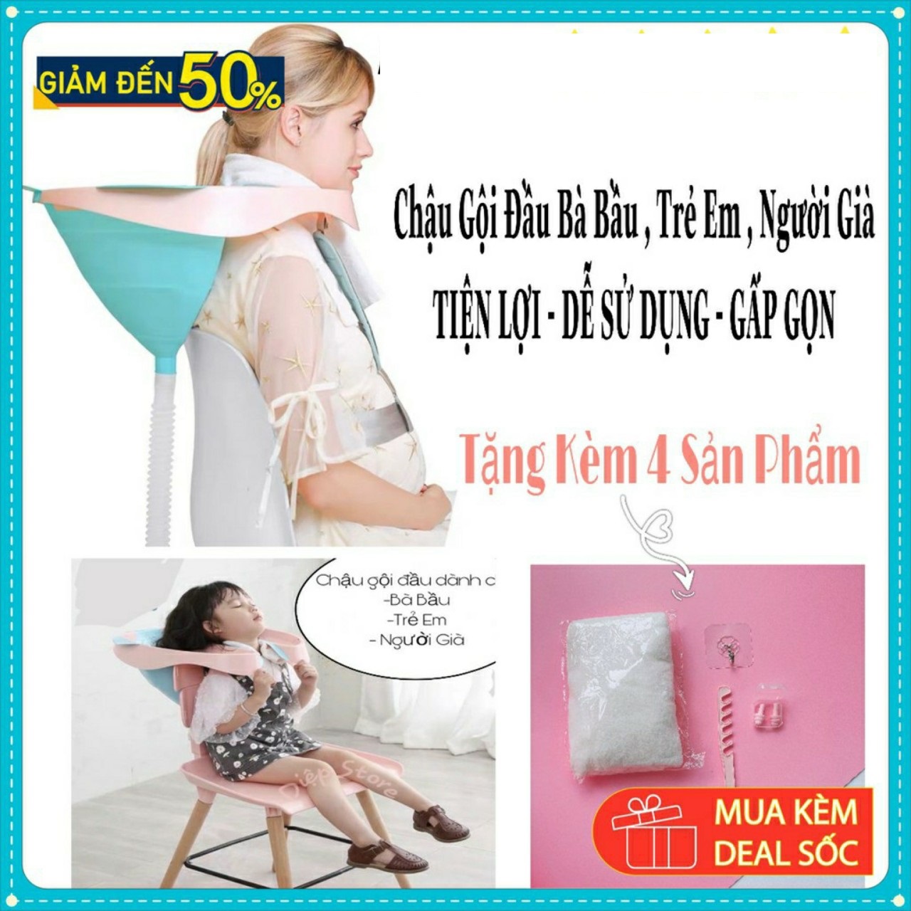 Chậu gội đầu dành cho trẻ em , người già, bà bầu thế hệ mới