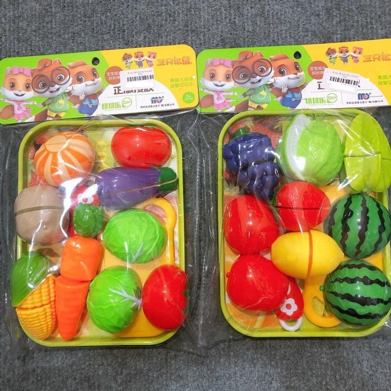 Đồ Chơi Cắt Hoa Qủa Nhựa An Toàn Cho Bé - Đồ Chơi Nấu Ăn