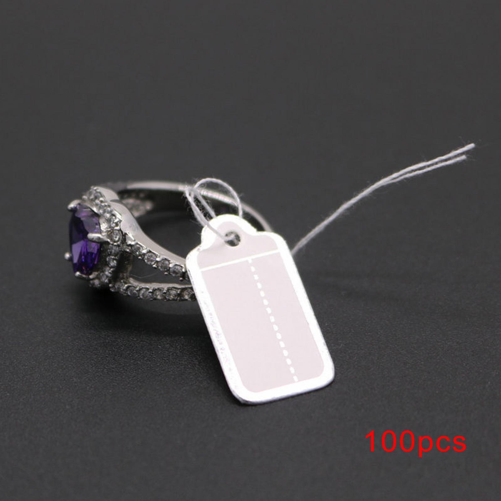 100x Price Tags Paper Tags Marking Strung Tags for Earrings Product Retail