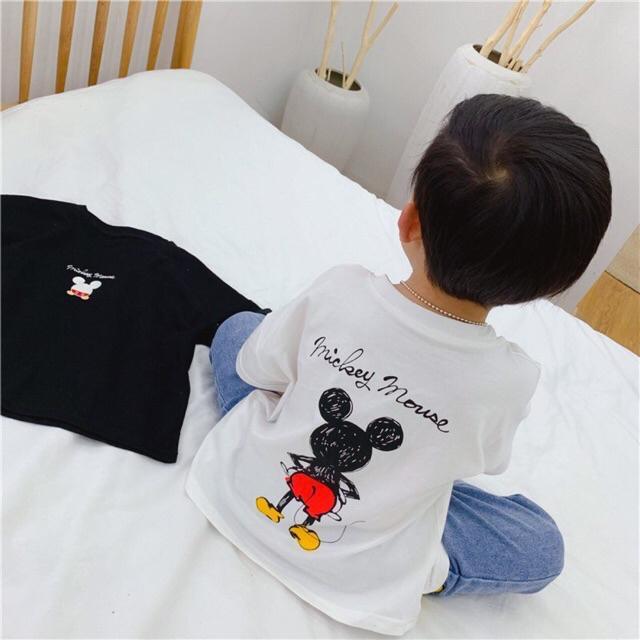 Áo micky mẹ con chất cotton siêu mềm mịn