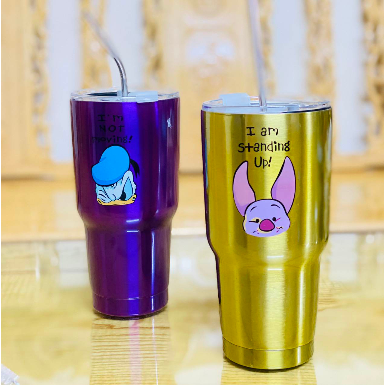 Ly Giữ Nhiệt  900ml Chống Tràn Tiện Lợi Tặng Kèm Bộ Phụ Kiện 2 Ống Hút Tái Sử Dụng Cọ Rửa Và Túi Đựng Hàng Chính Hãng