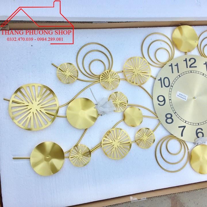 Đồng Hồ Treo Tường Hình Lá Vàng Decor TP-072