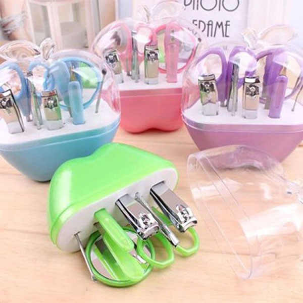 Bộ Dụng Cụ Bấm Móng Tay Hình Quả Táo 8 Món