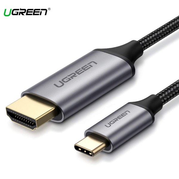 Cáp chuyển đổi USB-C sang HDMI hỗ trợ 4K, 3D dài 1,5m Ugreen 50570-Hàng Chính Hãng