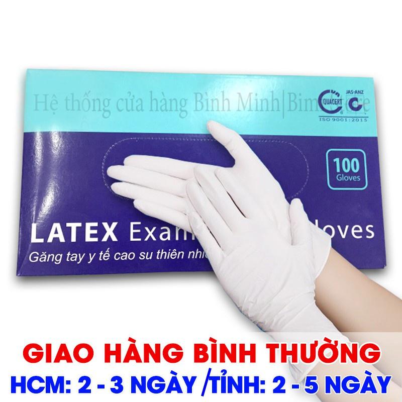 1 Hộp Găng tay y tế Latex-Gloves có bột-0563