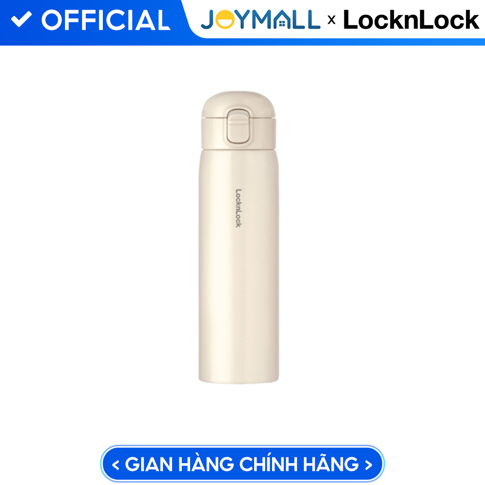 Bình giữ nhiệt LocknLock Round One Touch Tumbler 500ml LHC3296, Hàng chính hãng, nắp bật - JoyMall