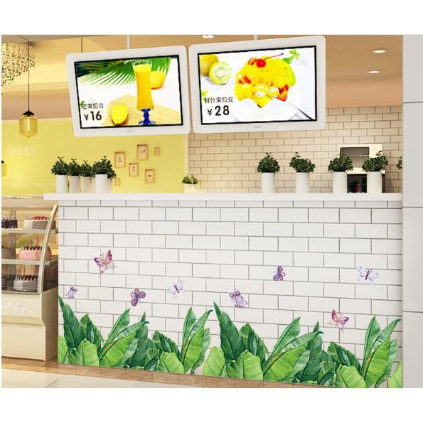 Chân tường lá chuối trang trí