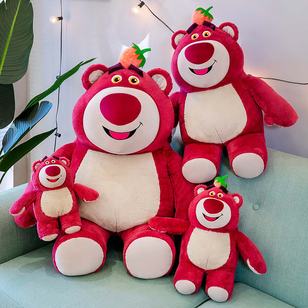 Gấu Dâu Bông Lotso Hoa Mini Nhỏ Có Thơm Mùi Dâu Thú Nhồi Bông Miniso Cute Giá Rẻ Anime Dễ Thương Nằm Ôm Ngủ Văn Phòng