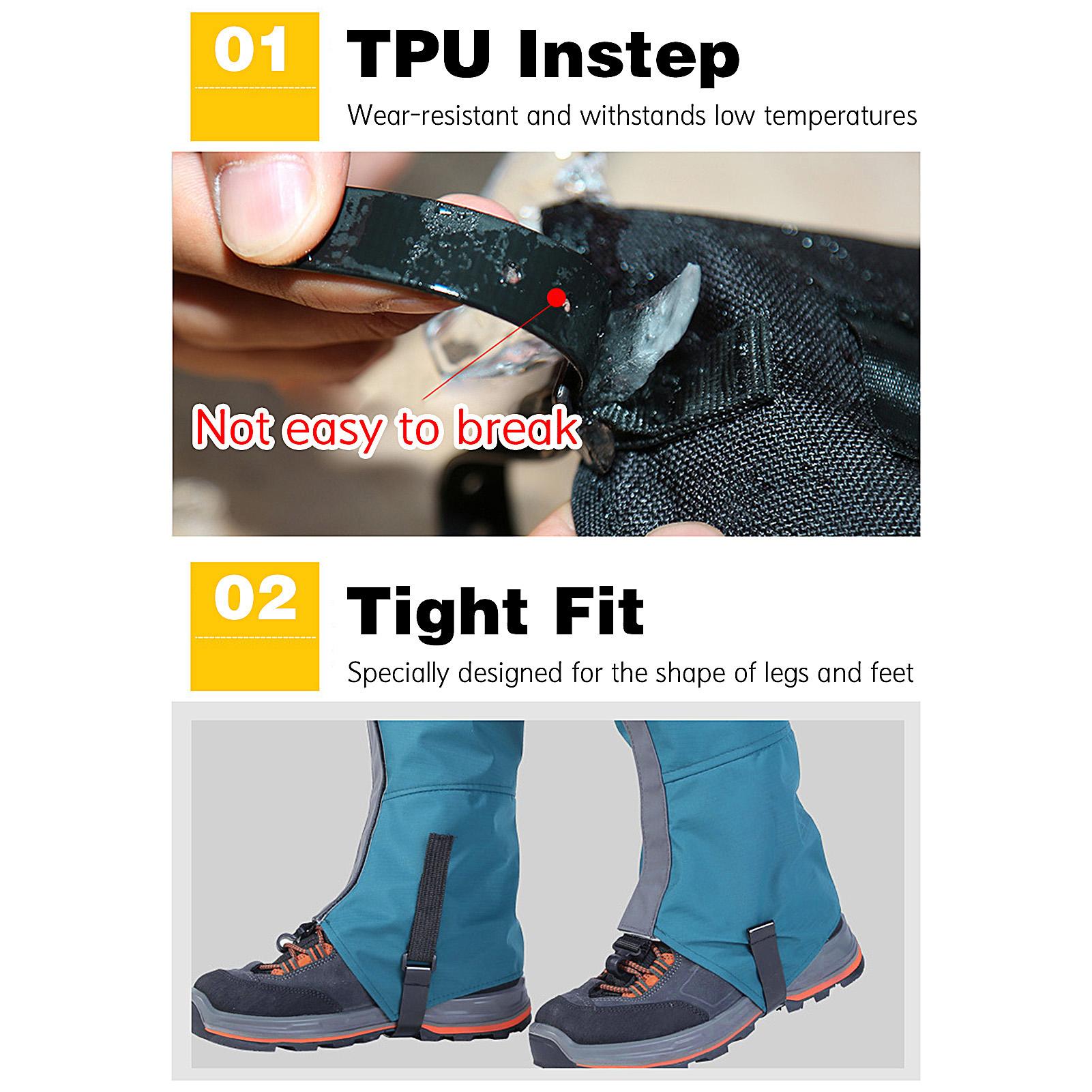 Giày Gaiters dành cho trượt tuyết Đi bộ đường dài Trượt tuyết ngoài trời chống thấm nước
